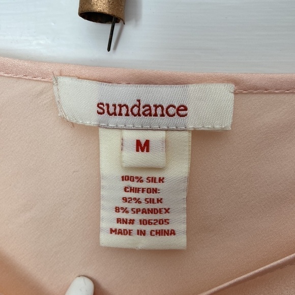 Sundance peach silk tunic with braid detail - Picture 2 of 4